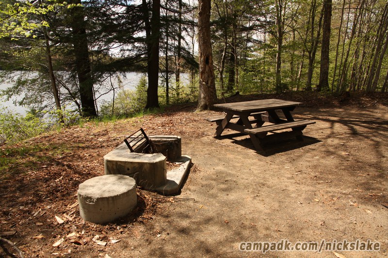 Campsite Photo of Site 112 at Nicks Lake Campground, New York - Cross Site View
