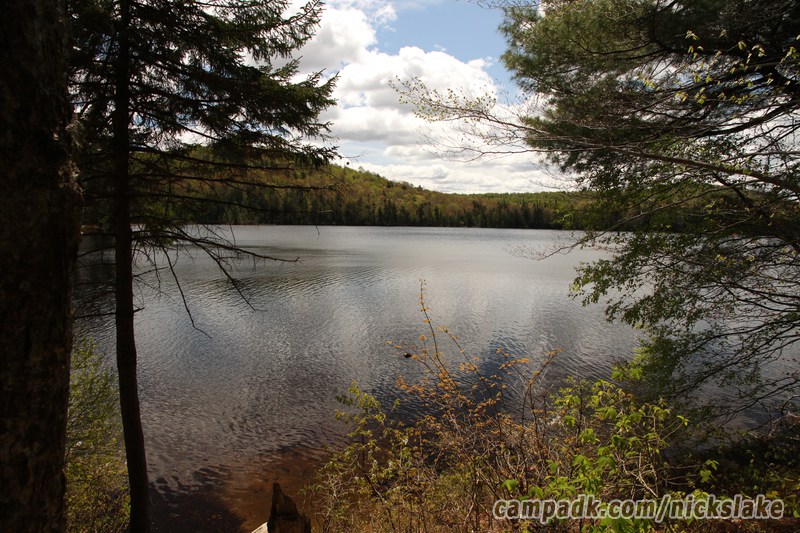 Campsite Photo of Site 112 at Nicks Lake Campground, New York - View from Shoreline
