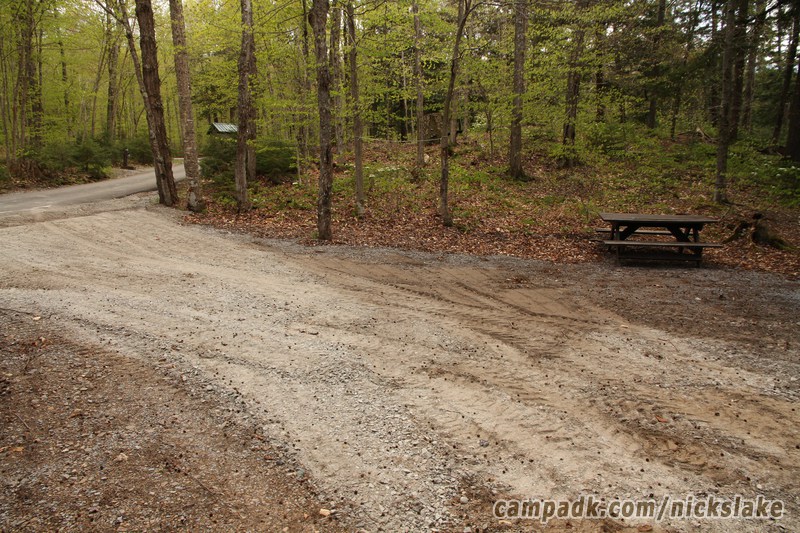 Campsite Photo of Site 70 at Nicks Lake Campground, New York - Cross Site View
