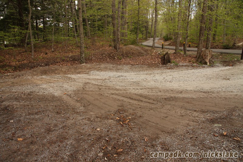 Campsite Photo of Site 70 at Nicks Lake Campground, New York - Cross Site View