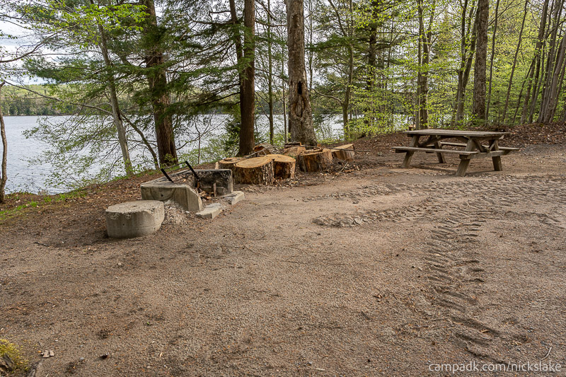 Campsite Photo of Site 112 at Nicks Lake Campground, New York - Cross Site View