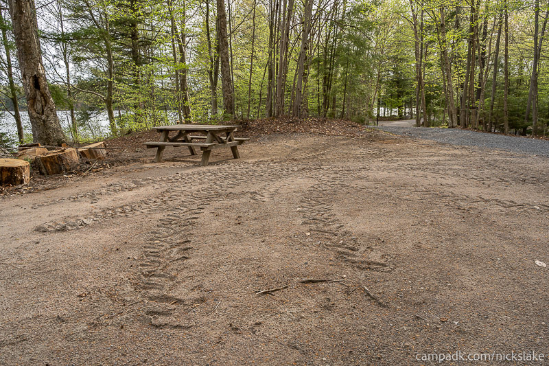 Campsite Photo of Site 112 at Nicks Lake Campground, New York - Cross Site View