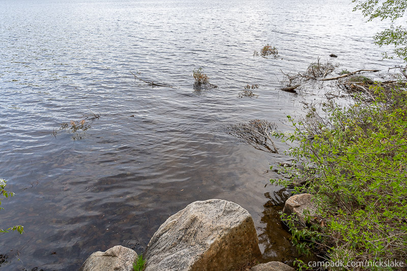 Campsite Photo of Site 112 at Nicks Lake Campground, New York - Shoreline