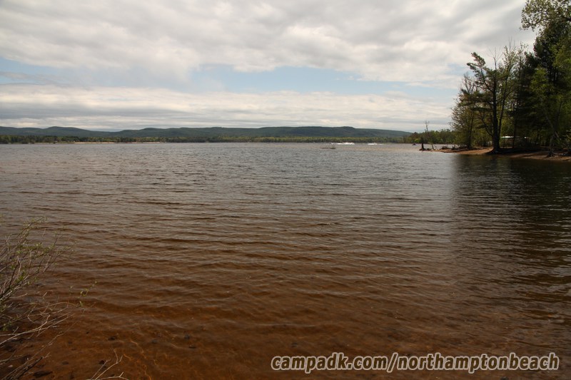 Campsite Photo of Site 98 at Northampton Beach Campground, New York - View from Shoreline