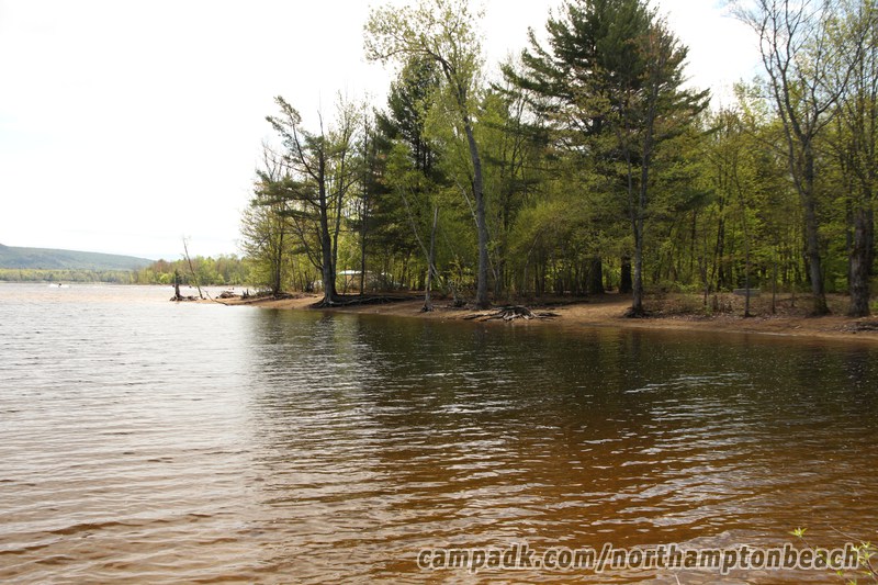 Campsite Photo of Site 98 at Northampton Beach Campground, New York - View from Shoreline