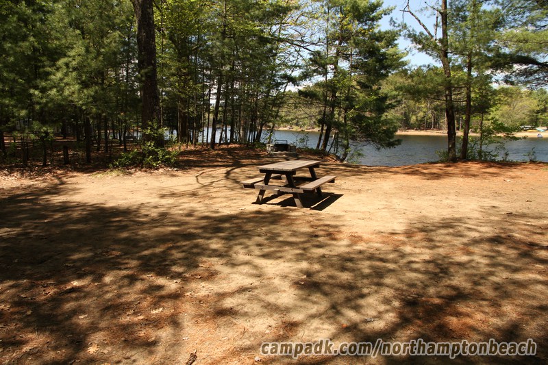 Campsite Photo of Site 74 at Northampton Beach Campground, New York - Cross Site View
