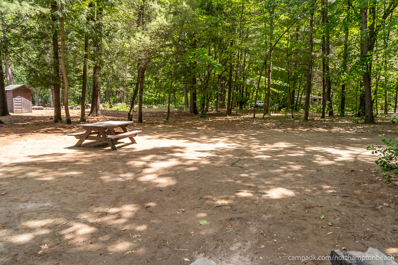 Campsite Photo of Site 74 at Northampton Beach Campground, New York - Cross Site View
