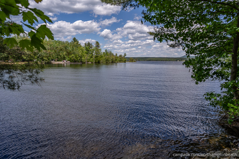 Campsite Photo of Site 74 at Northampton Beach Campground, New York - View from Shoreline