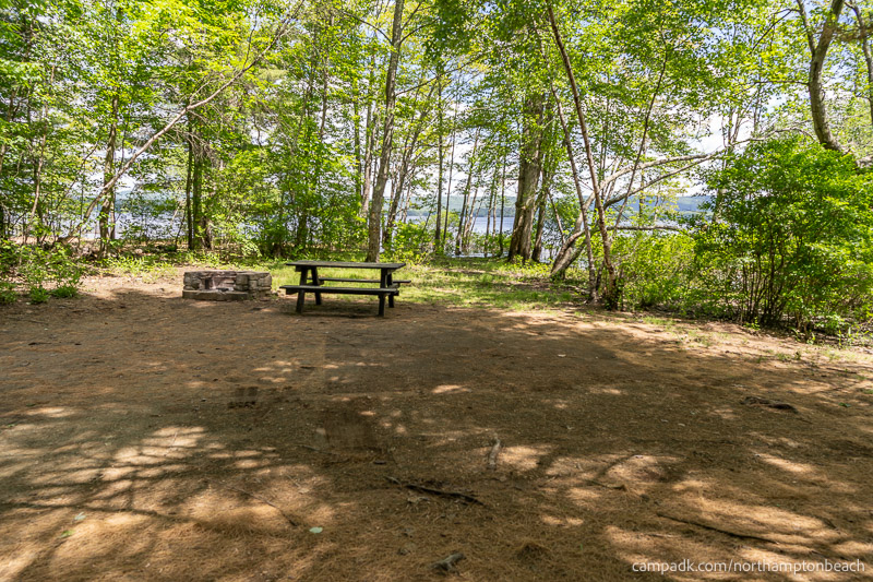 Campsite Photo of Site 98 at Northampton Beach Campground, New York - Cross Site View