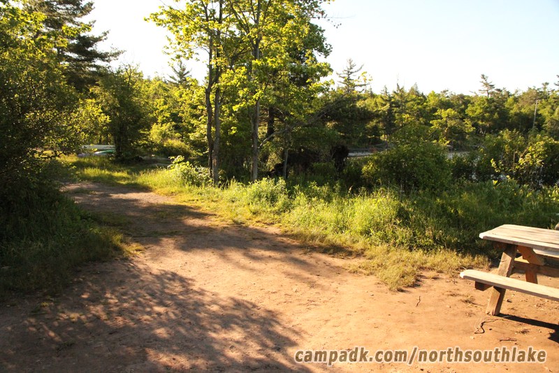 Campsite Photo of Site 150 at North South Lake Campground, New York - Cross Site View