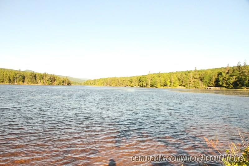 Campsite Photo of Site 150 at North South Lake Campground, New York - View from Shoreline