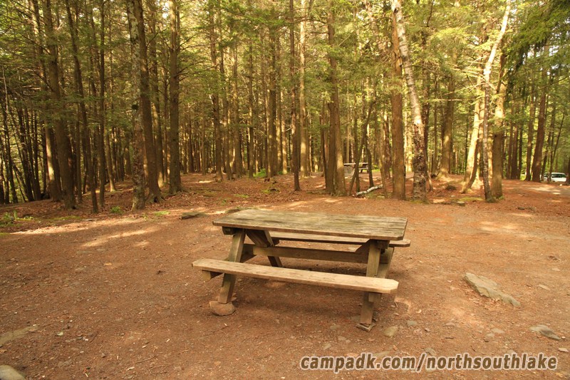 Campsite Photo of Site 63 at North South Lake Campground, New York - Cross Site View