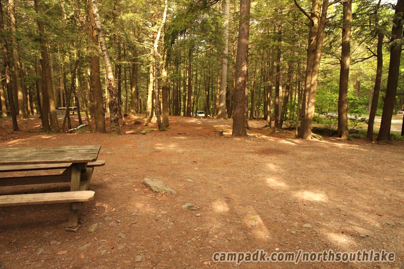 Campsite Photo of Site 63 at North South Lake Campground, New York - Cross Site View