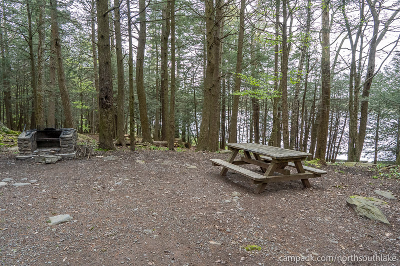 Campsite Photo of Site 63 at North South Lake Campground, New York - Cross Site View