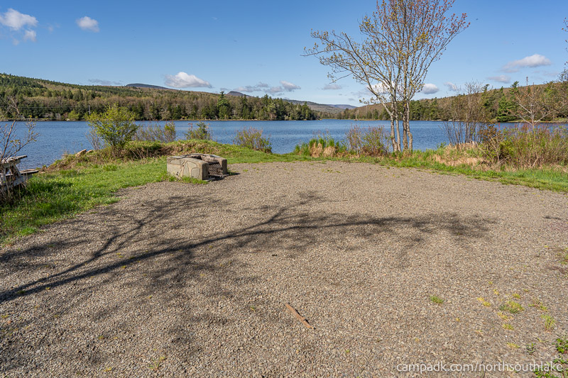 Campsite Photo of Site 150 at North South Lake Campground, New York - Looking at Site from Part Way In