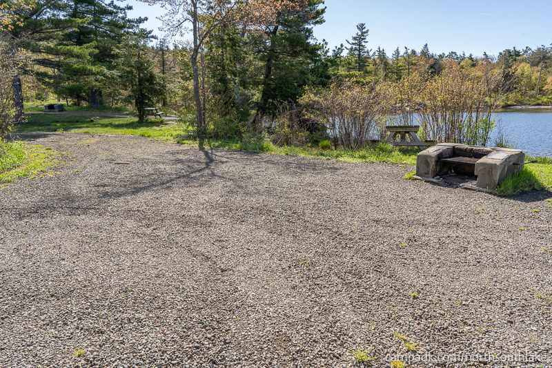 Campsite Photo of Site 150 at North South Lake Campground, New York - Cross Site View