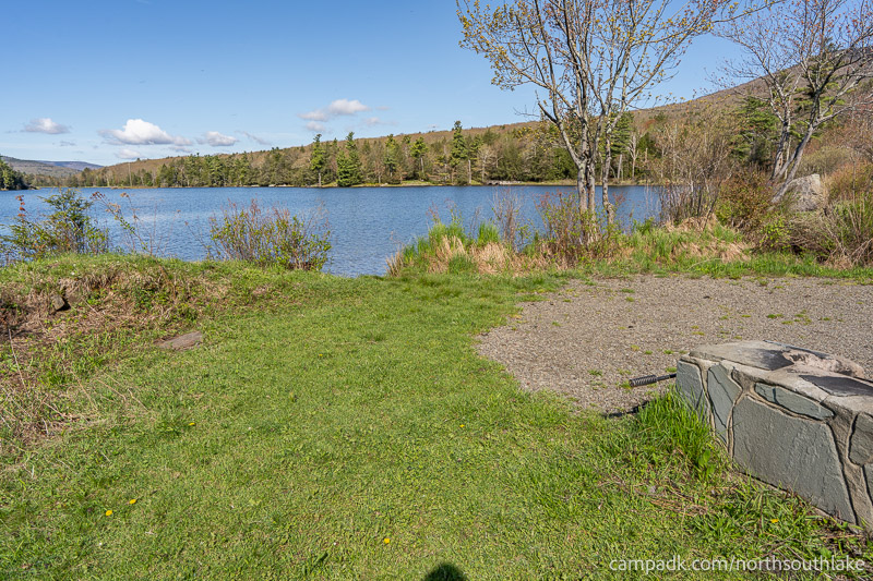 Campsite Photo of Site 150 at North South Lake Campground, New York - Cross Site View