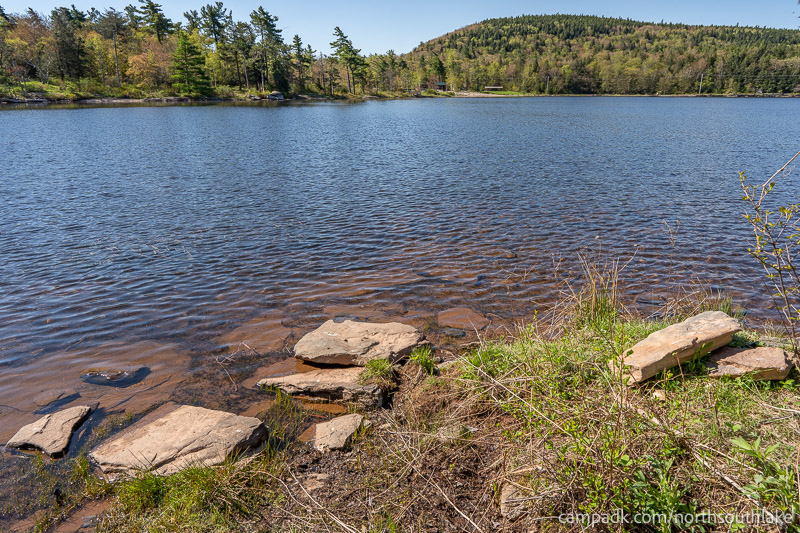 Campsite Photo of Site 150 at North South Lake Campground, New York - Shoreline and View