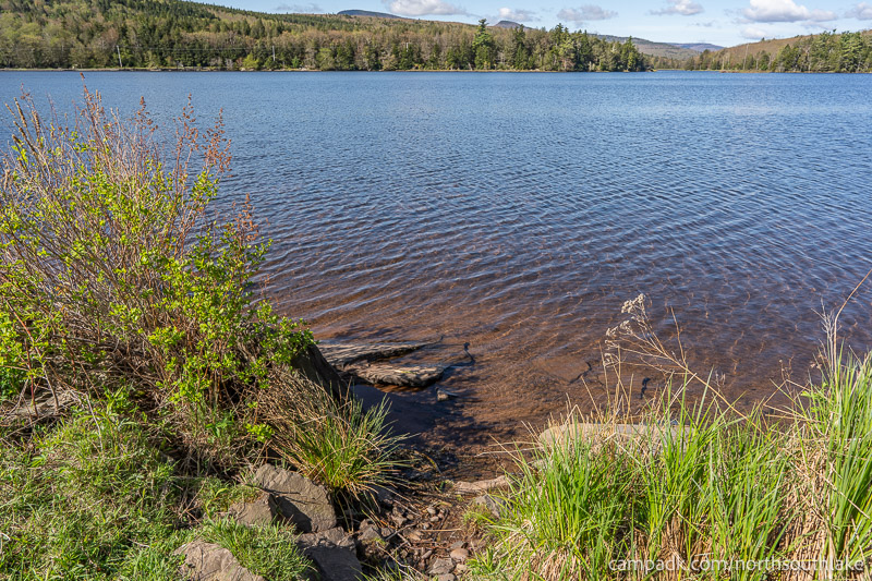 Campsite Photo of Site 150 at North South Lake Campground, New York - Shoreline and View