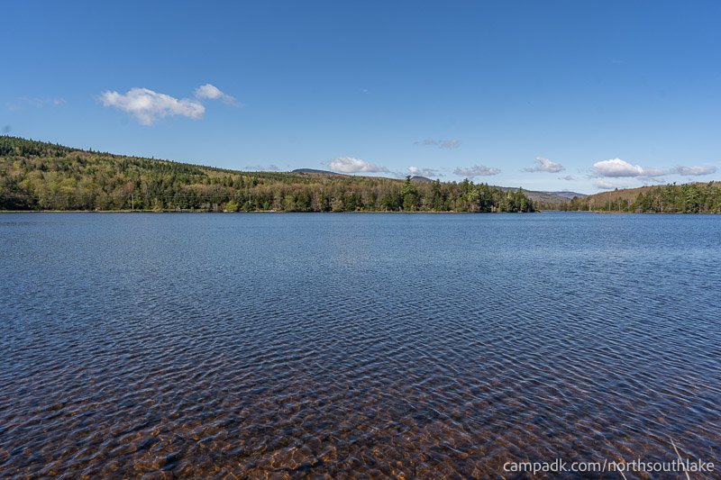 Campsite Photo of Site 150 at North South Lake Campground, New York - View from Shoreline