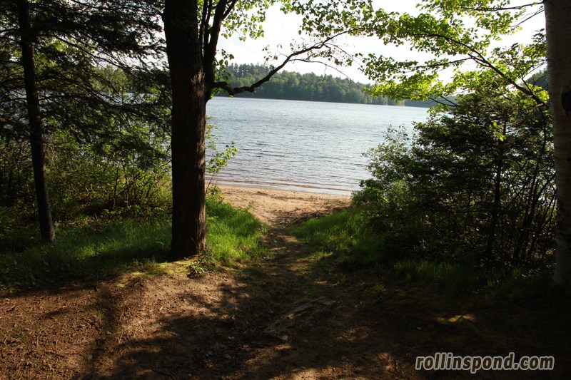Campsite Photo of Site 3 at Rollins Pond Campground, New York - Pathway Down to Water