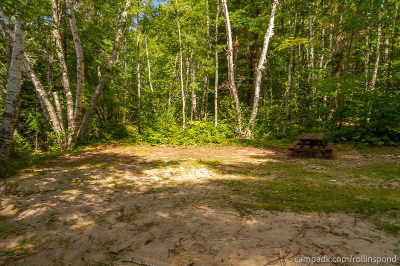 Campsite Photo of Site 3 at Rollins Pond Campground, New York - Cross Site View