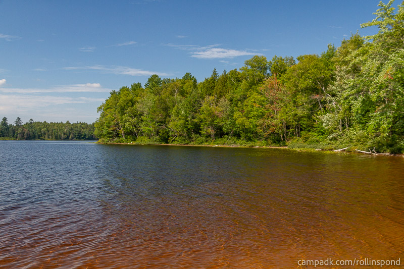 Campsite Photo of Site 3 at Rollins Pond Campground, New York - View from Shoreline
