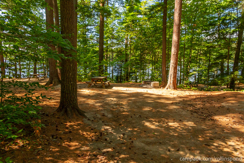 Campsite Photo of Site 222 at Rollins Pond Campground, New York - Looking at Site from Part Way In
