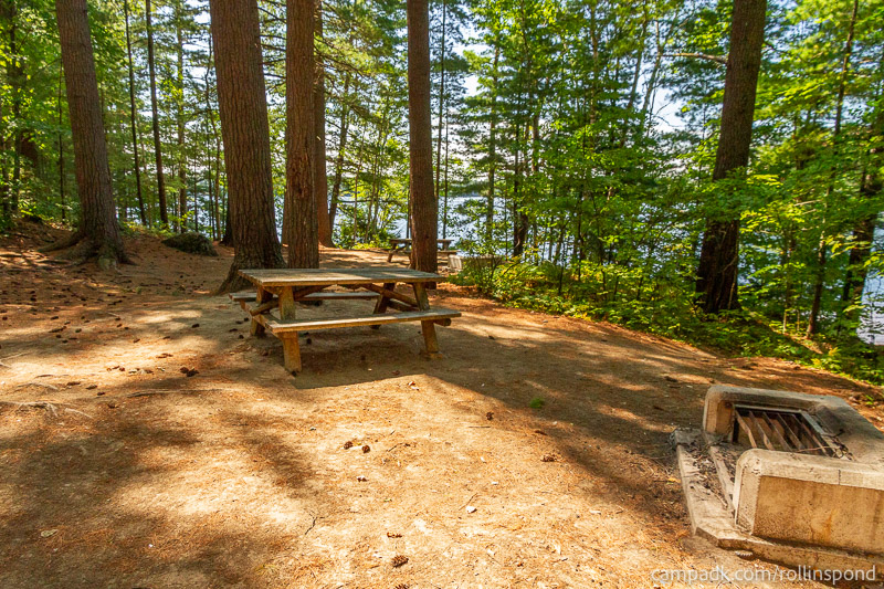 Campsite Photo of Site 222 at Rollins Pond Campground, New York - Cross Site View