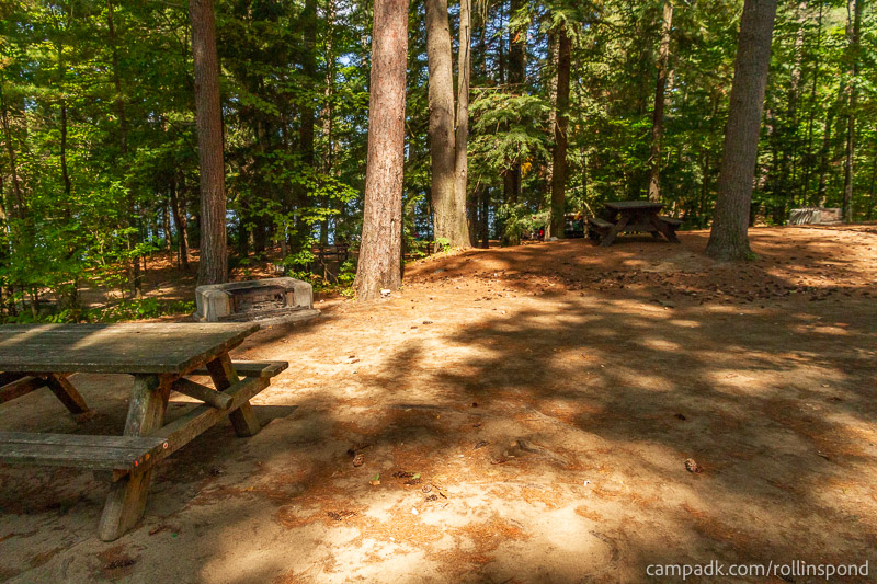 Campsite Photo of Site 222 at Rollins Pond Campground, New York - Cross Site View