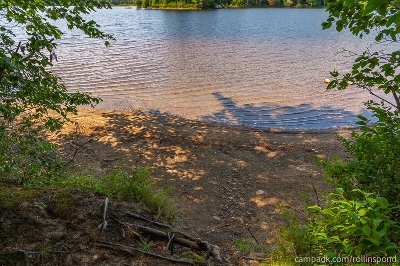 Campsite Photo of Site 222 at Rollins Pond Campground, New York - Shoreline