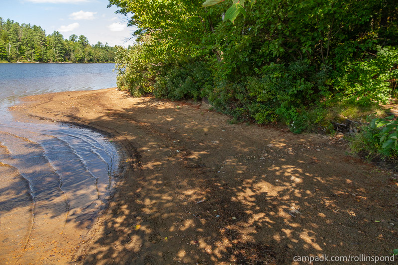 Campsite Photo of Site 222 at Rollins Pond Campground, New York - Shoreline