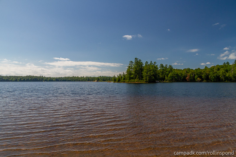 Campsite Photo of Site 222 at Rollins Pond Campground, New York - View from Shoreline