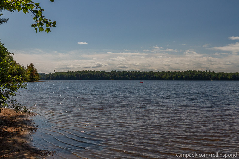 Campsite Photo of Site 222 at Rollins Pond Campground, New York - View from Shoreline