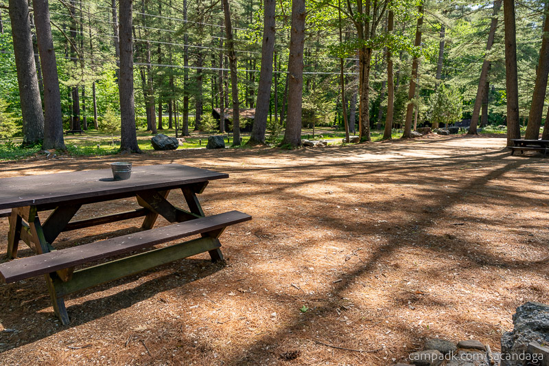 Campsite Photo of Site 4 at Sacandaga Campground, New York - Looking Back Towards Road