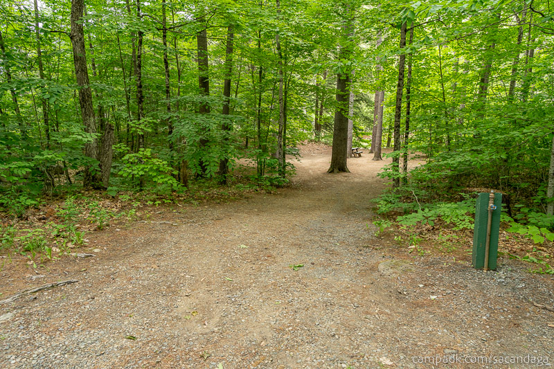 Campsite Photo of Site 69 at Sacandaga Campground, New York - Looking at Site from Road