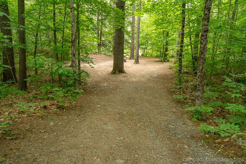 Campsite Photo of Site 69 at Sacandaga Campground, New York - Looking at Site from Part Way In
