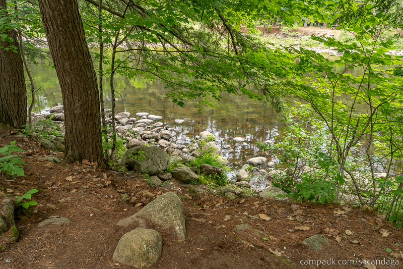 Campsite Photo of Site 69 at Sacandaga Campground, New York - Pathway Down to Water