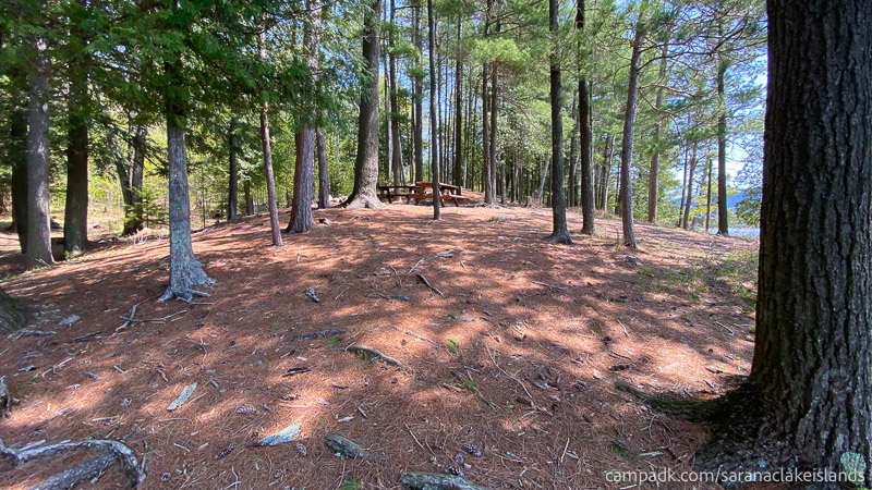 Campsite Photo of Site 65 at Saranac Lake Islands Campground, New York - Heading to Campsite from Shoreline