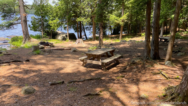 Campsite Photo of Site 5 at Saranac Lake Islands Campground, New York - Main Campsite Area