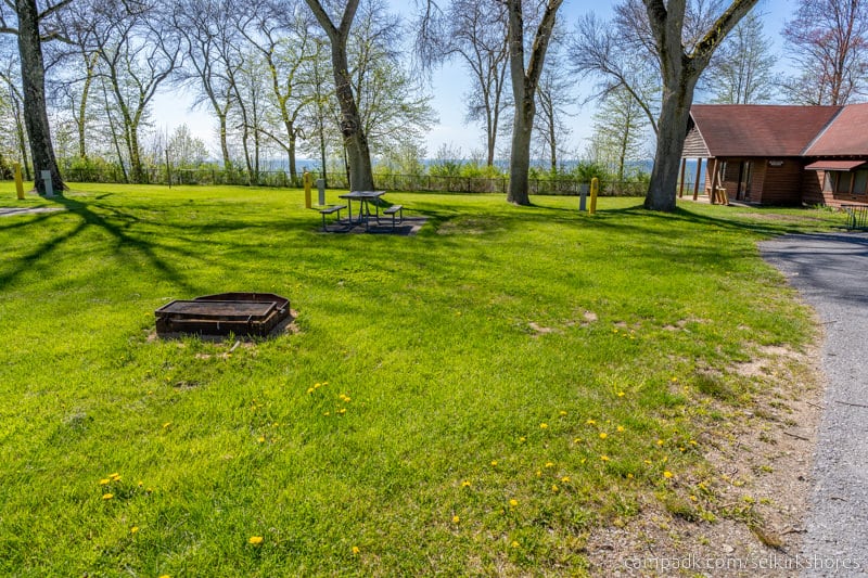 Campsite Photo of Site 83 at Selkirk Shores State Park, New York - Looking at Site from Road