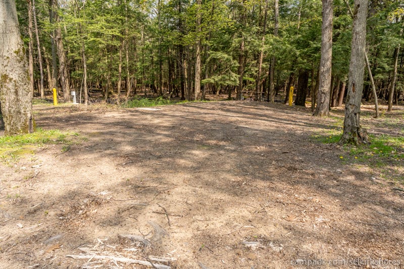 Campsite Photo of Site 25 at Selkirk Shores State Park, New York - Looking at Site from Road