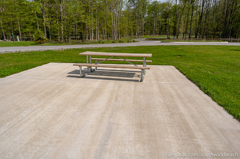 Campsite Photo of Site 121 at Southwick Beach State Park, New York - Cross Site View