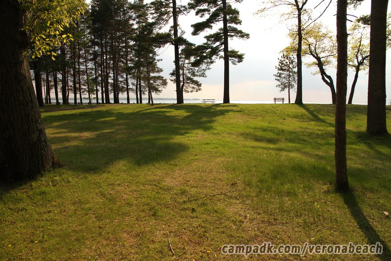 Campsite Photo of Site 9 at Verona Beach State Park, New York - Looking at Site from Road