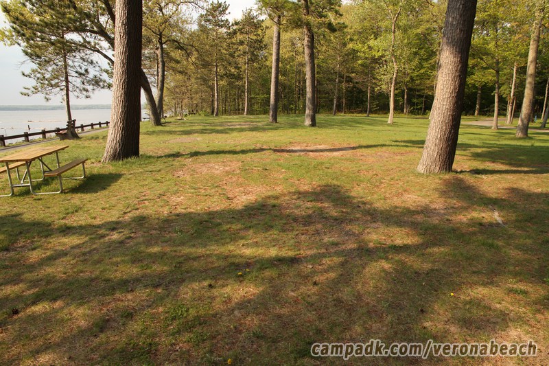 Campsite Photo of Site 9 at Verona Beach State Park, New York - Cross Site View