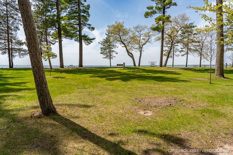 Campsite Photo of Site 9 at Verona Beach State Park, New York - Looking at Site from Road