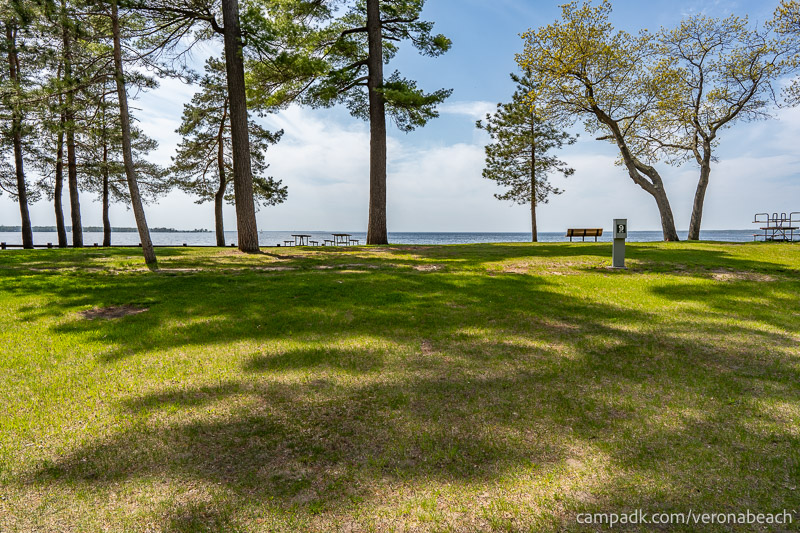Campsite Photo of Site 9 at Verona Beach State Park, New York - Looking at Site from Part Way In