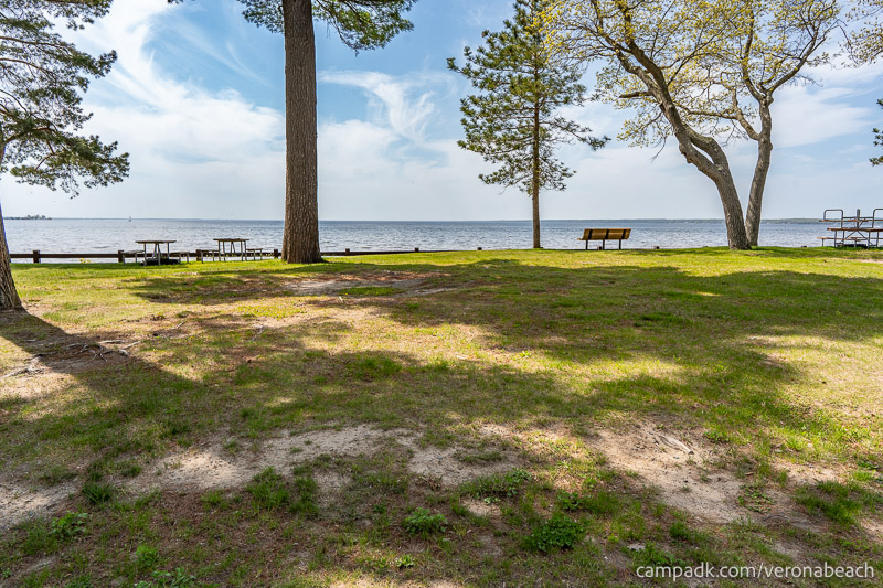 Campsite Photo of Site 9 at Verona Beach State Park, New York - Looking at Site from Part Way In