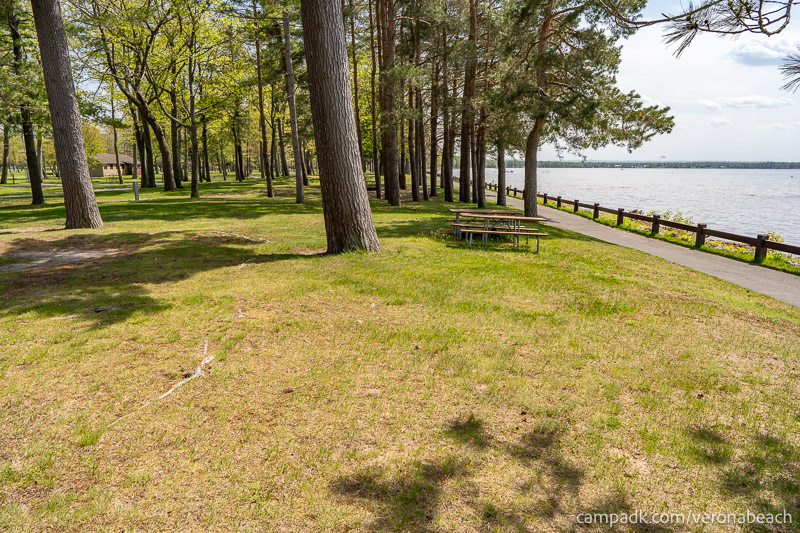 Campsite Photo of Site 9 at Verona Beach State Park, New York - Cross Site View