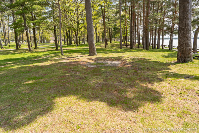 Campsite Photo of Site 9 at Verona Beach State Park, New York - Cross Site View